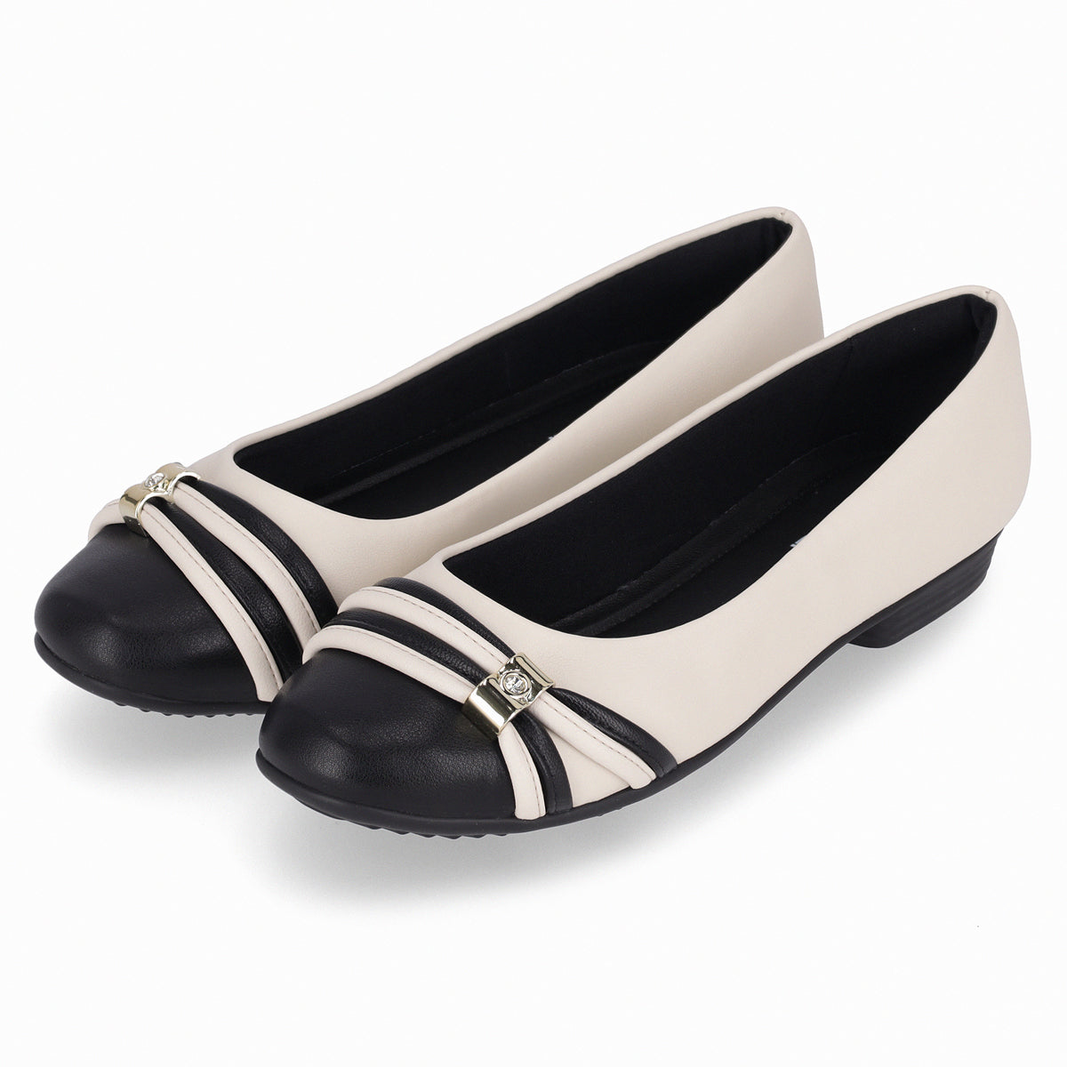 Ballerina Mujer Crema/Negro Raquel Piccadilly