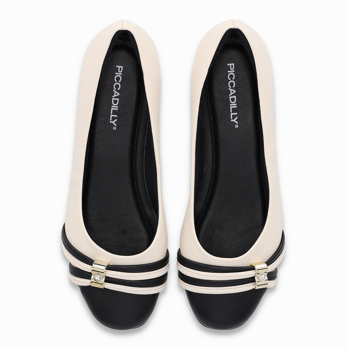 Ballerina Mujer Crema/Negro Raquel Piccadilly