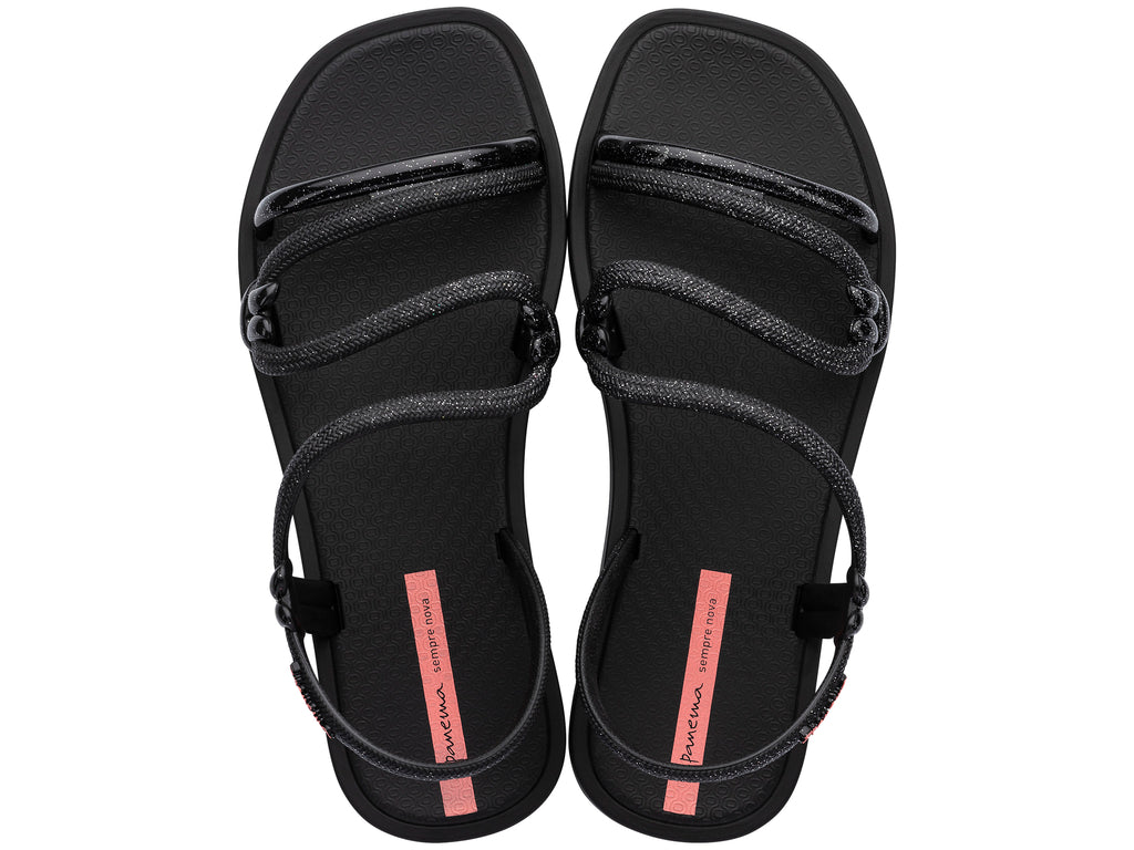 Sandalia Niña Negro/Glitter Solar Mais Ipanema