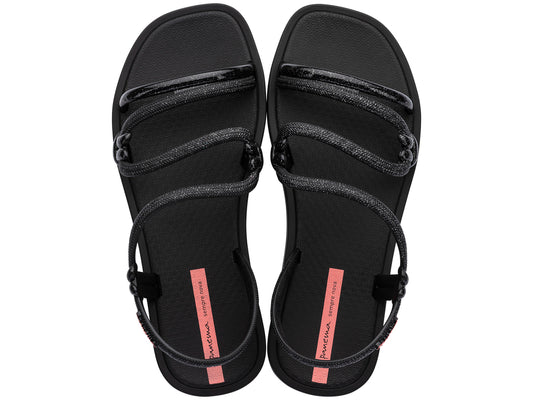 Sandalia Niña Negro/Glitter Solar Mais Ipanema