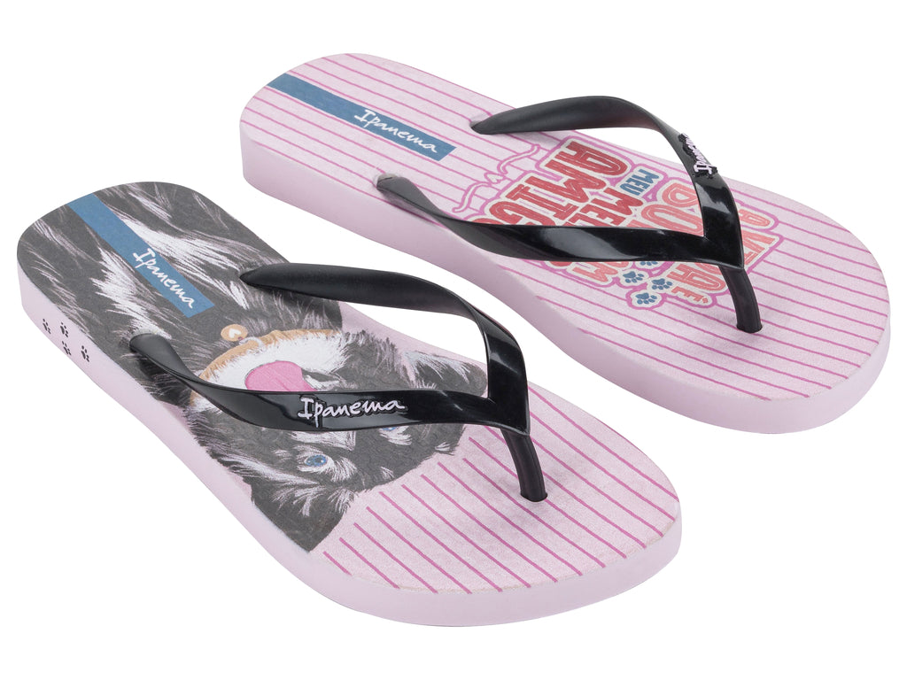 Sandalia Mujer Negro/Rosa Love Pets Ipanema
