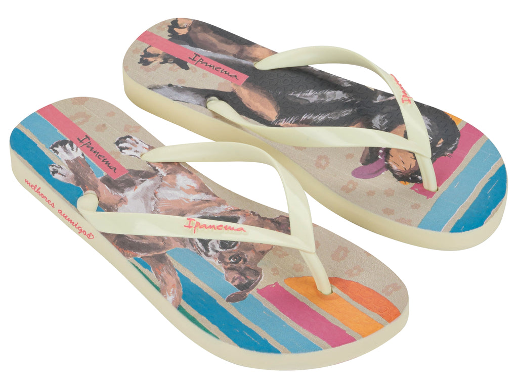 Sandalia Mujer Beige/Azul Love Pets 122 Ipanema