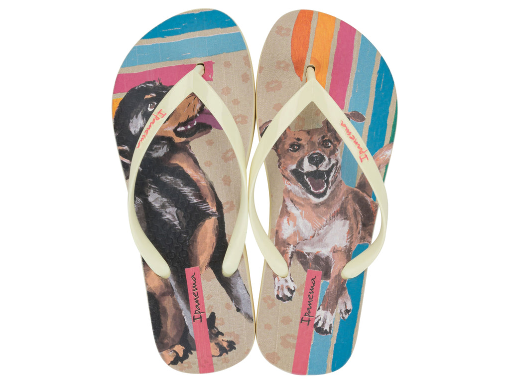 Sandalia Mujer Beige/Azul Love Pets 122 Ipanema