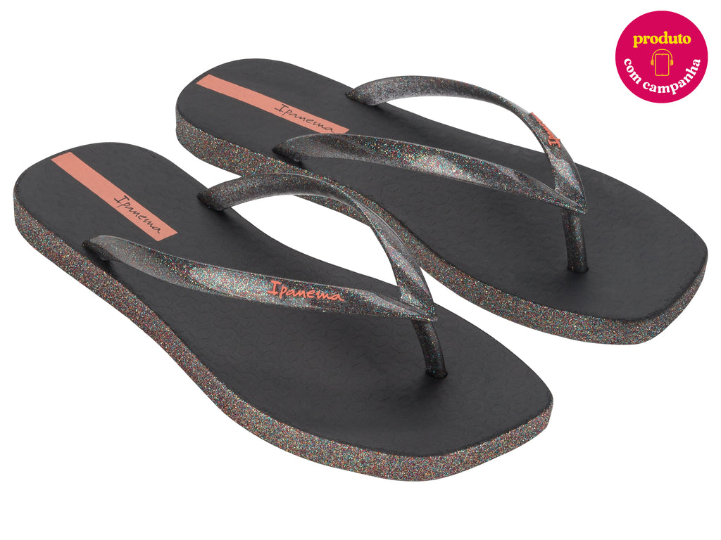 Sandalia Mujer Negro/Glitter Edge Maxi Ipanema