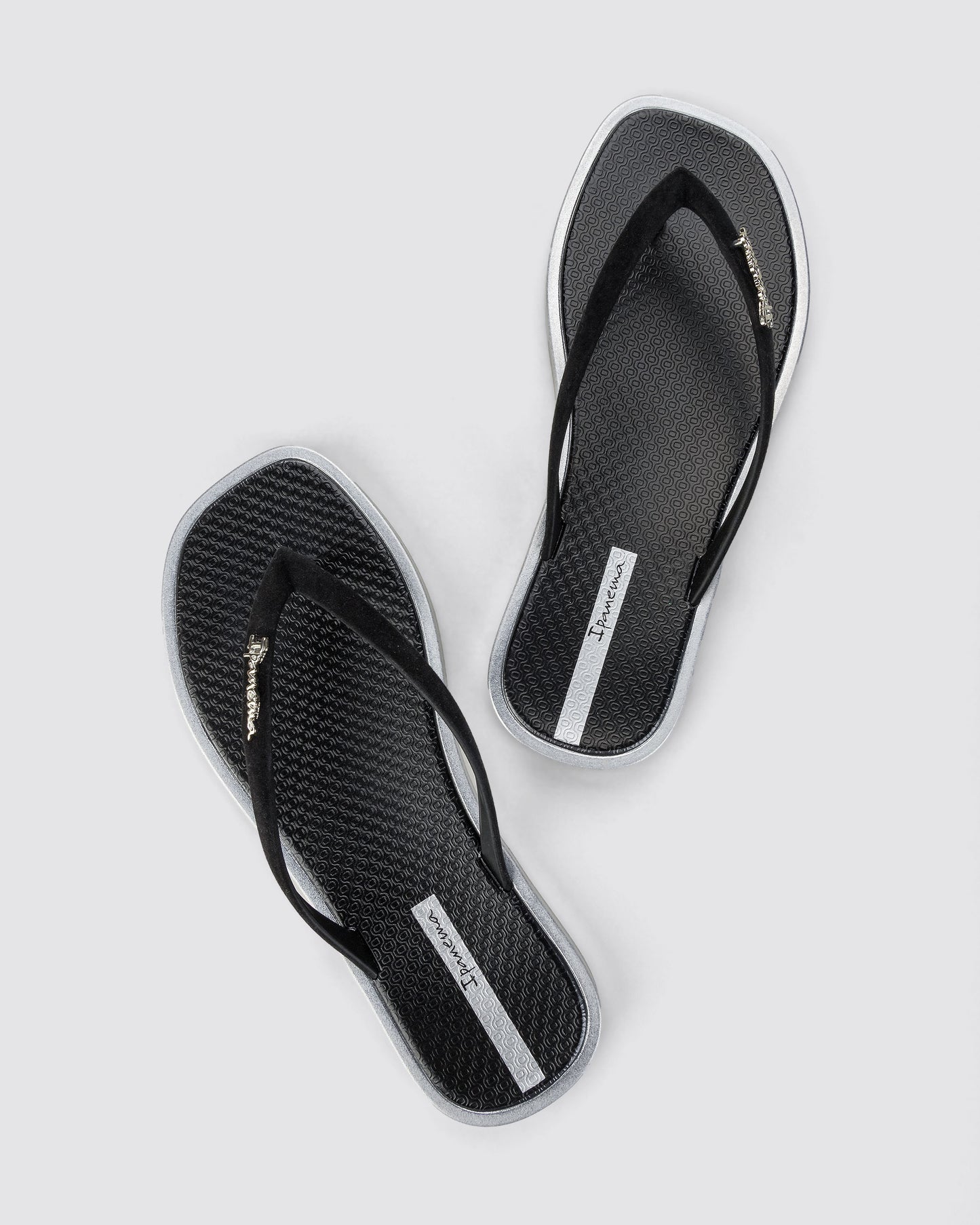 Sandalia Mujer Negro/Plata Solar Colors Ipanema