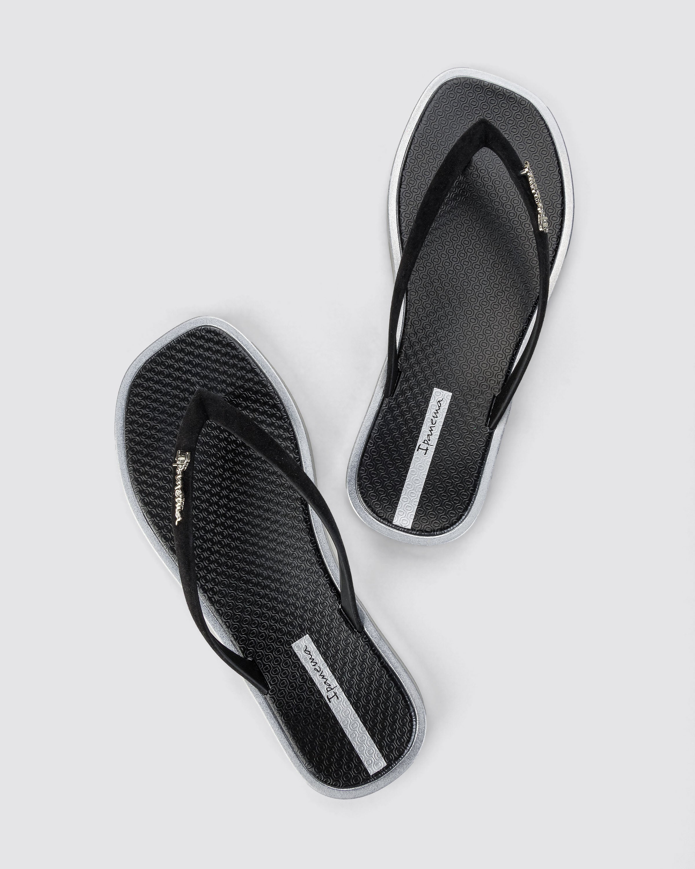 Sandalia Mujer Negro/Plata Solar Colors Ipanema