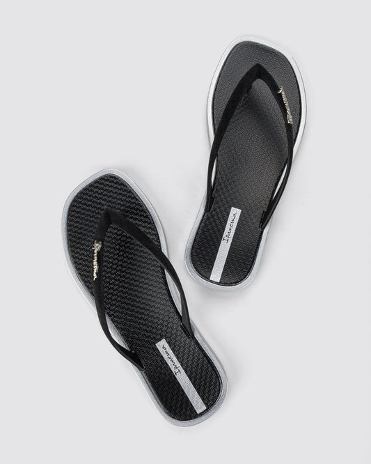 Sandalia Mujer Negro/Plata Solar Colors Ipanema