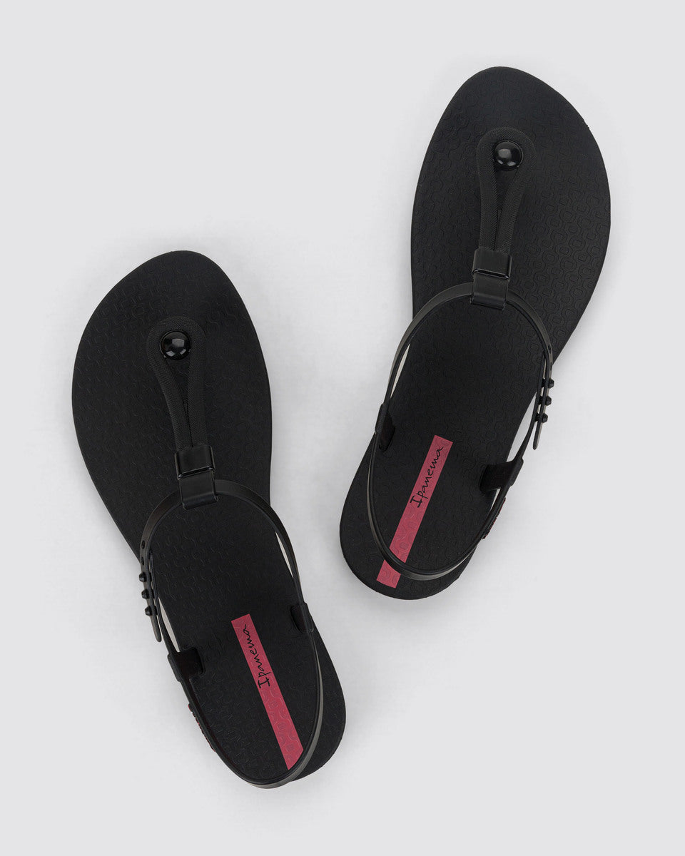 Sandalia Mujer Negro Class Slim 130 Ipanema