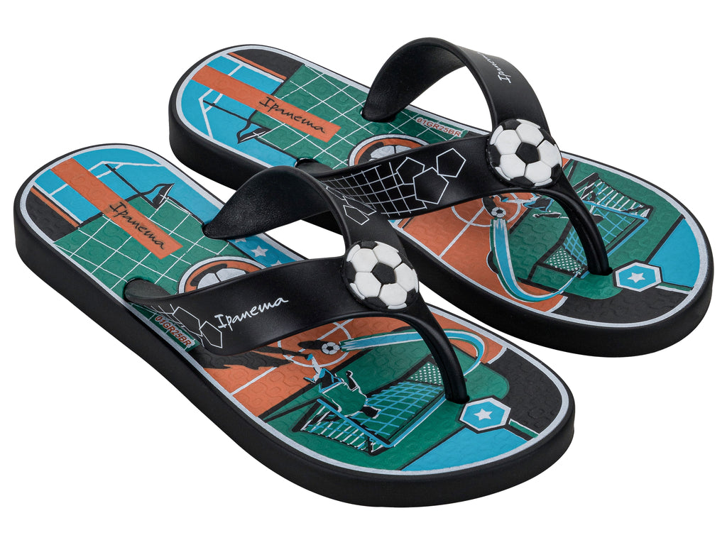 Sandalia Infantil Negro/Verde Sporty Ipanema