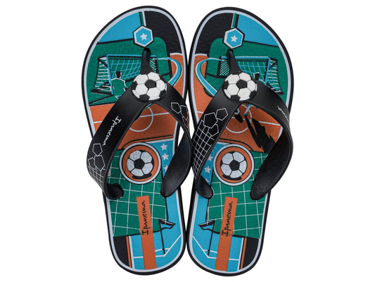 Sandalia Infantil Negro/Verde Sporty Ipanema