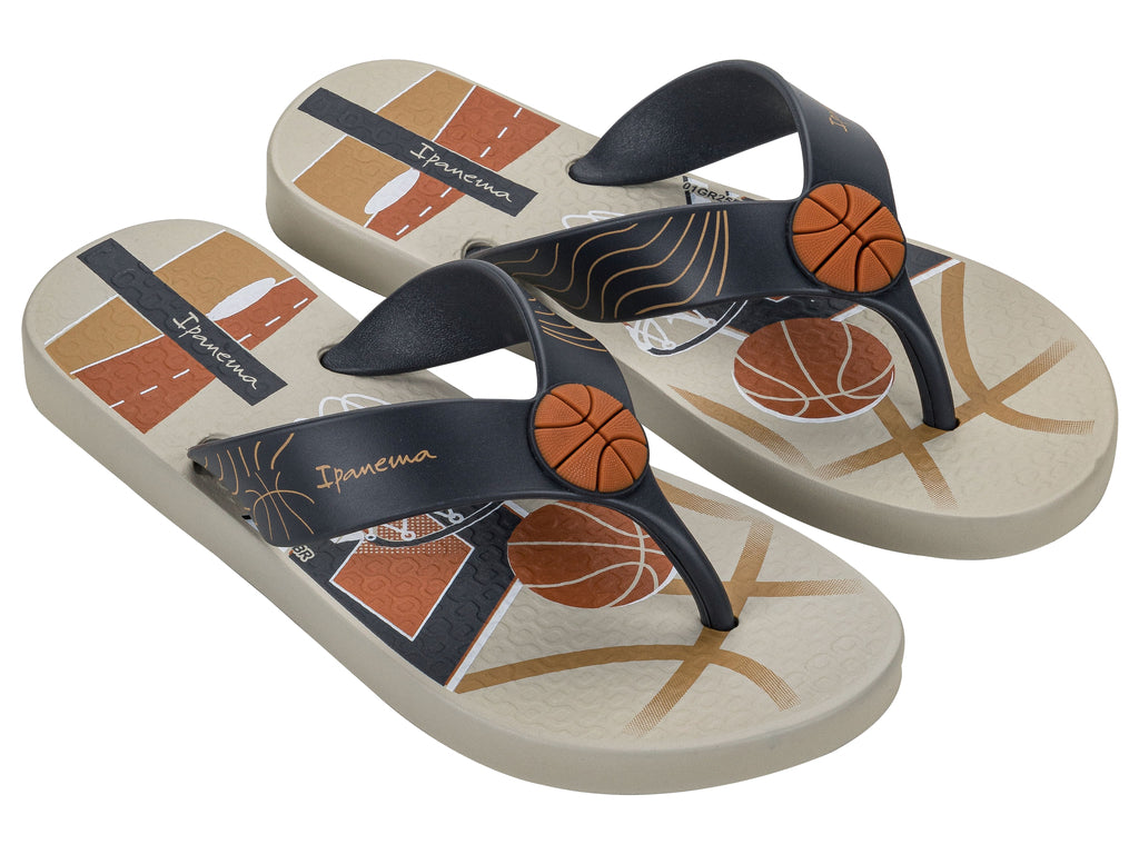 Sandalia Infantil Beige/Naranja Sporty Ipanema