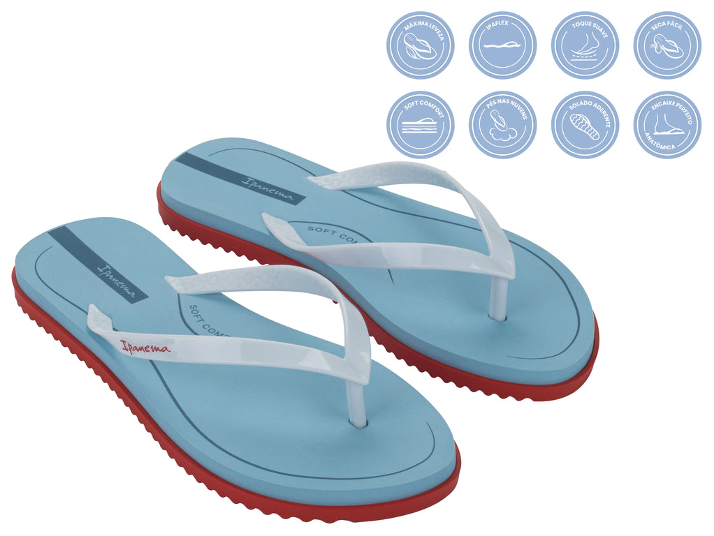 Sandalia Mujer Azul/Blanco Rio Ipanema