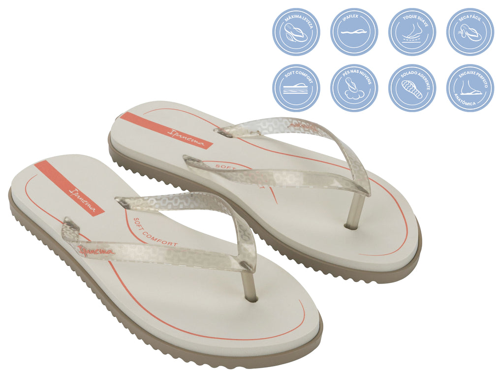 Sandalia Mujer Beige Rio Ipanema