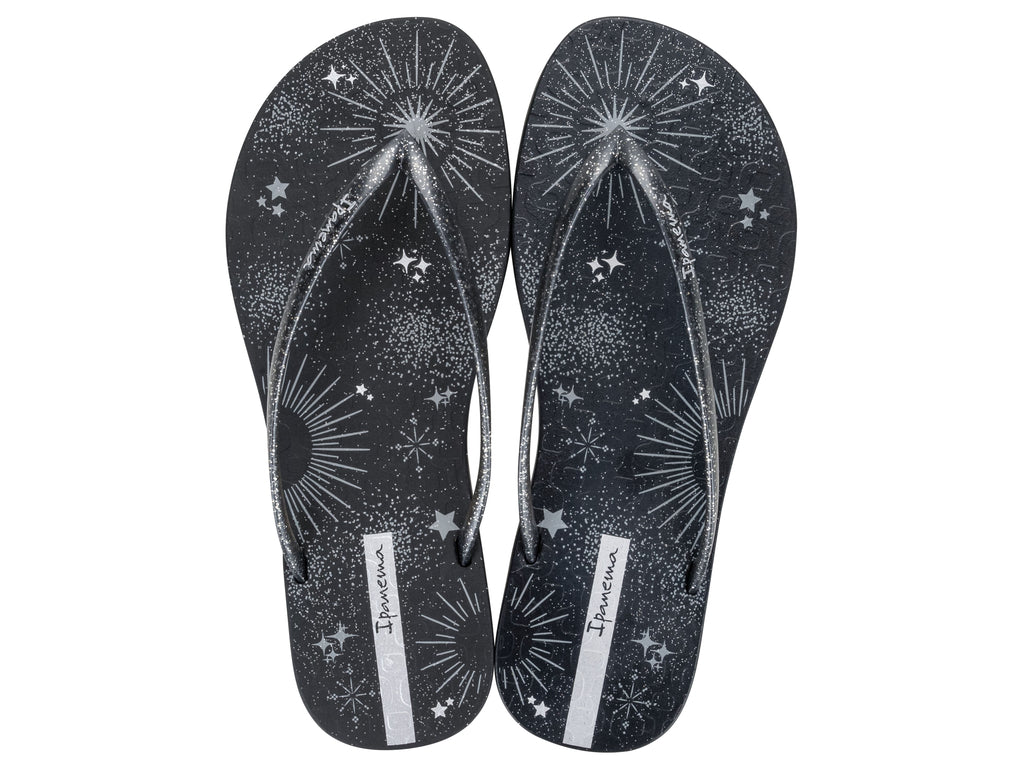 Sandalia Mujer Negro/Glitter Easy Mais Ipanema