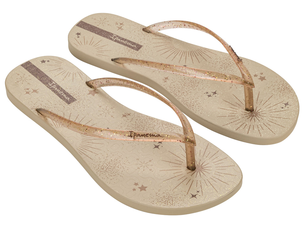 Sandalia Mujer Beige/Glitter Easy Mais Ipanema