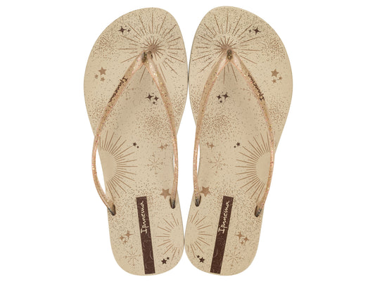 Sandalia Mujer Beige/Glitter Easy Mais Ipanema