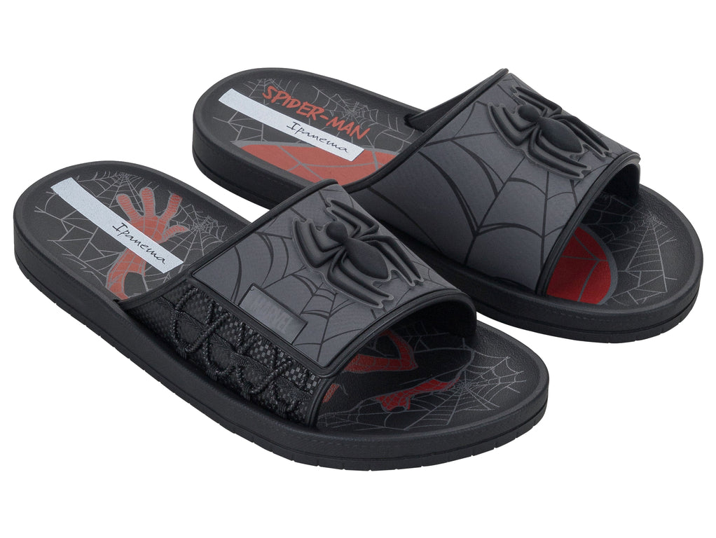 Sandalia Infantil Negro/Gris Spiderman 163 Ipanema