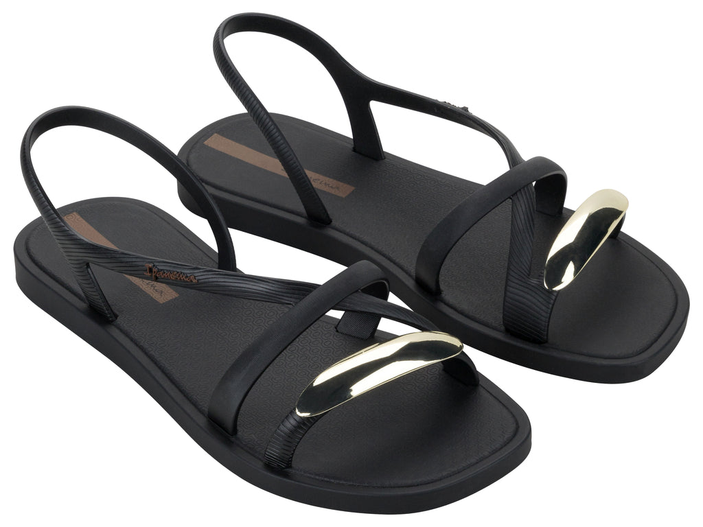 Sandalia Mujer Negro Go Chic Ipanema