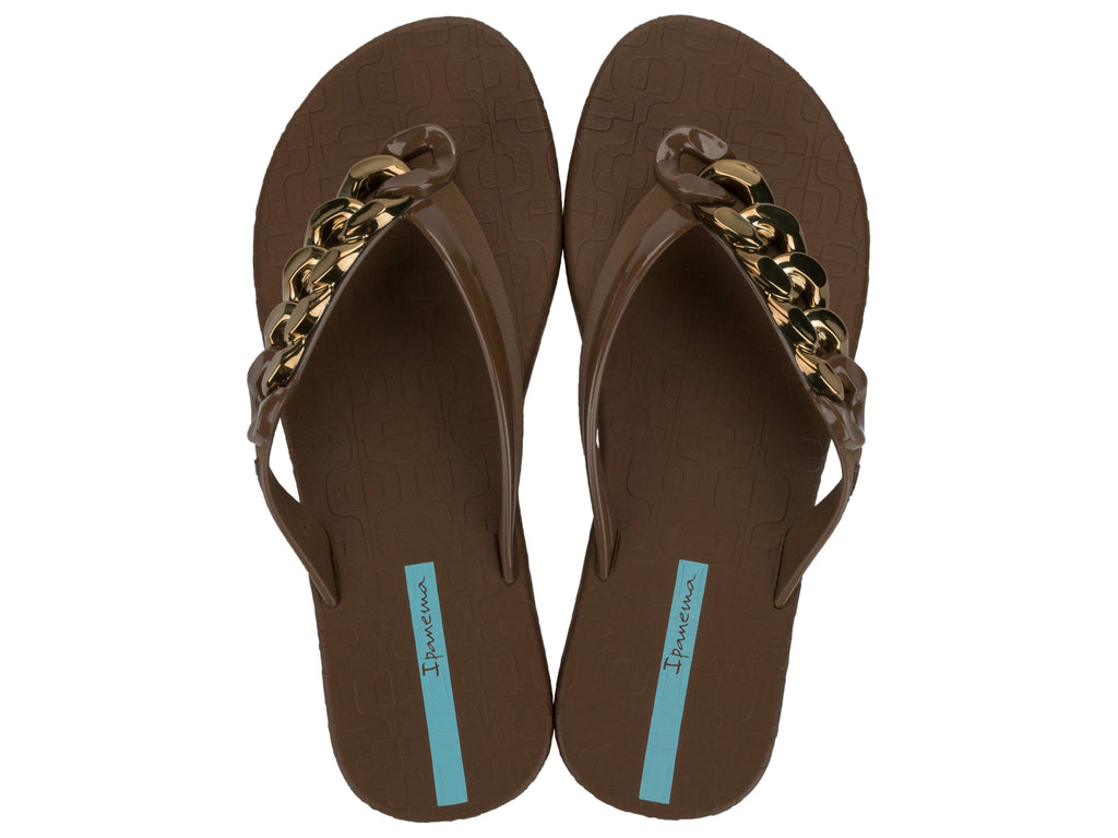 Sandalia Mujer Café/Bronce Metal Glam Ipanema