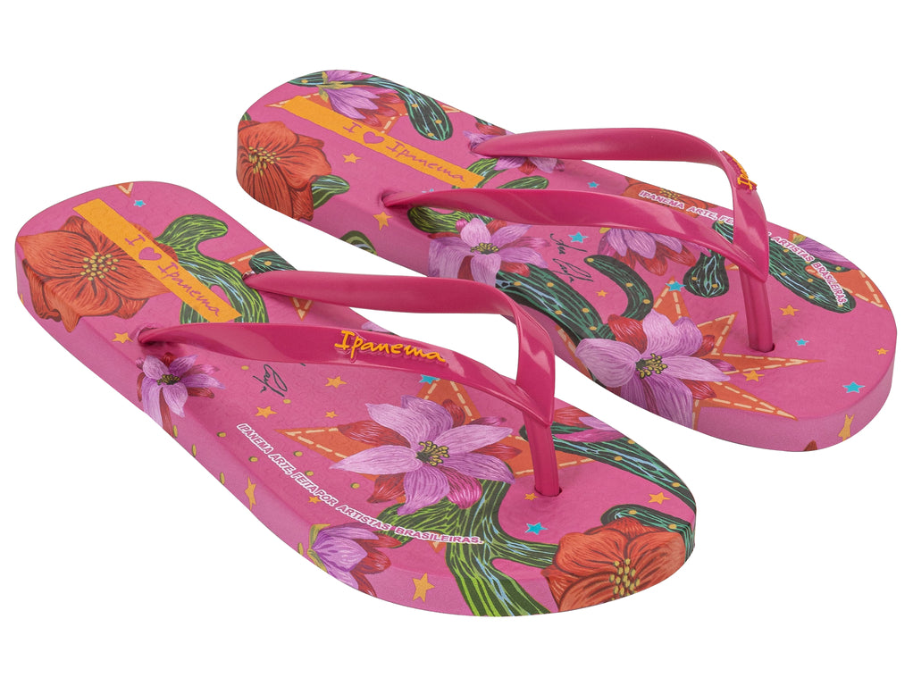 Sandalia Mujer Rosa/Verde Arte Ad Ipanema