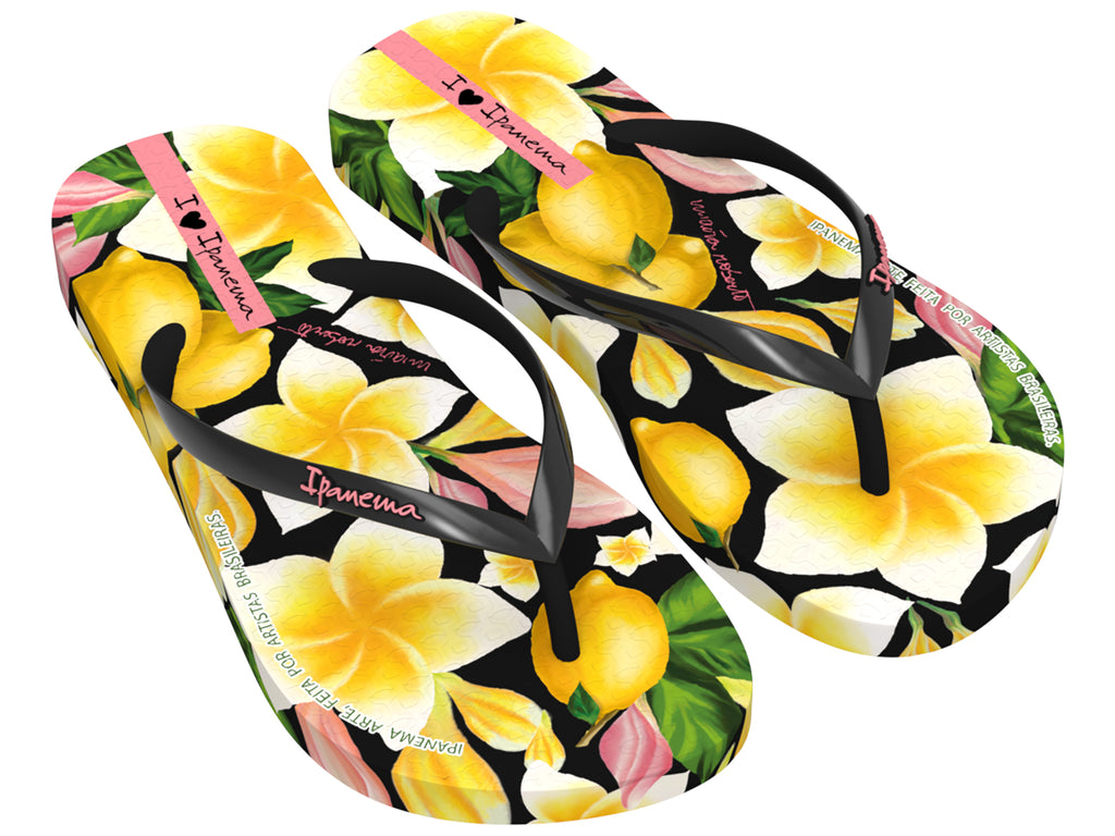 Sandalia Mujer Negro/Amarillo Arte Ad Ipanema