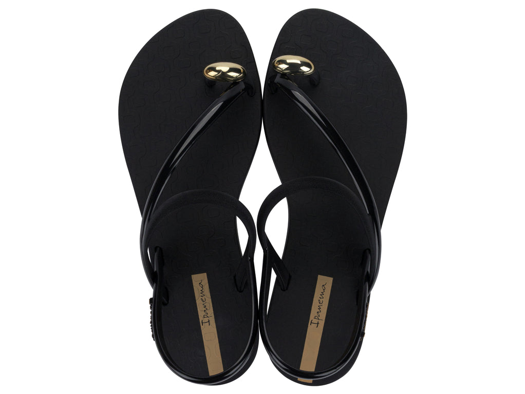Sandalia Mujer Negro Glam Ring Ipanema