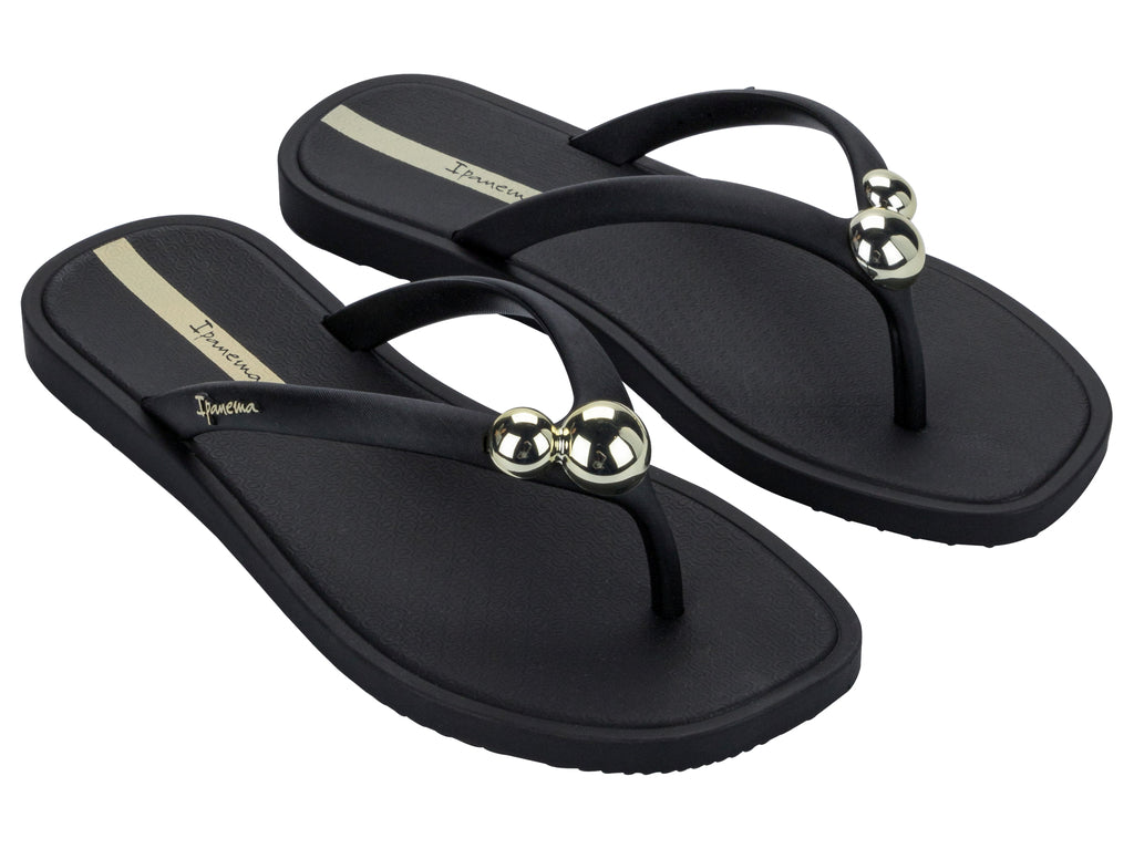 Sandalia Mujer Negro Metal Chic Ipanema