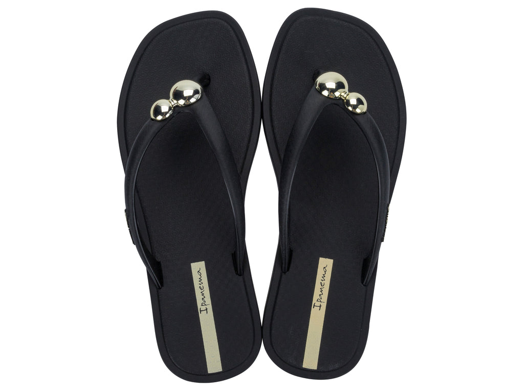 Sandalia Mujer Negro Metal Chic Ipanema