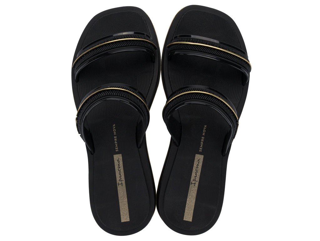 Sandalia Mujer Negro Glow Slide Ipanema
