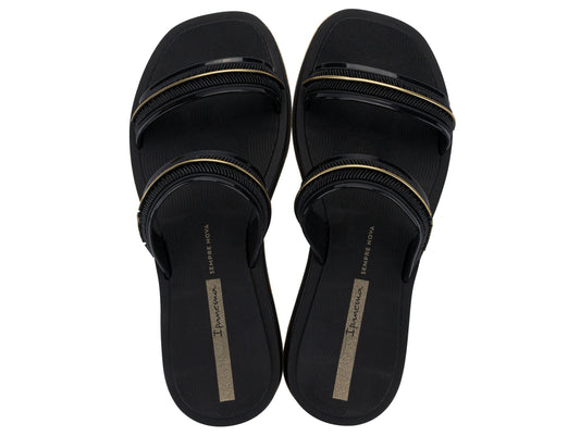 Sandalia Mujer Negro Glow Slide Ipanema