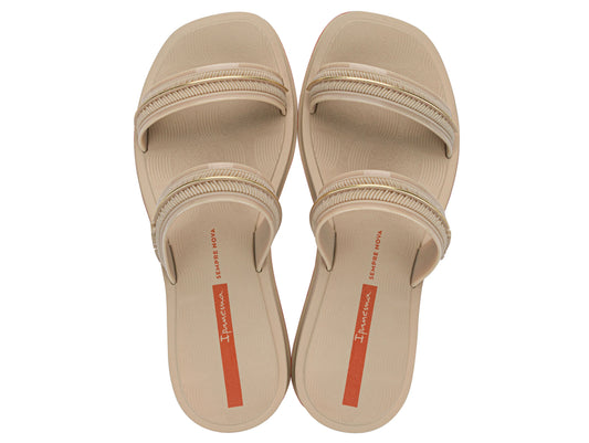 Sandalia Mujer Beige Glow Slide Ipanema