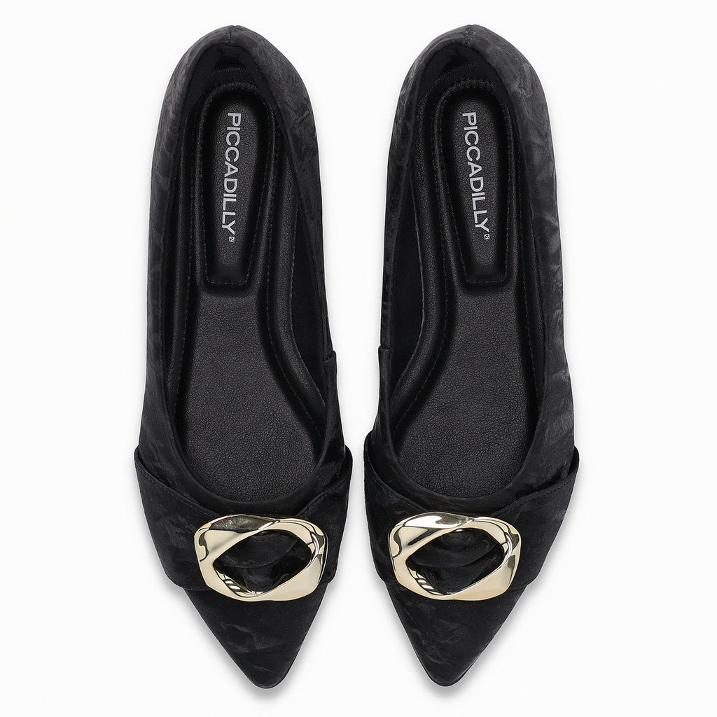 Zapato Mujer Negro/Dorado Ana 01 Piccadilly