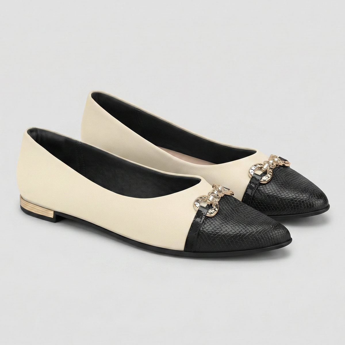 Zapato Mujer Crema/Negro Ana 02 Piccadilly