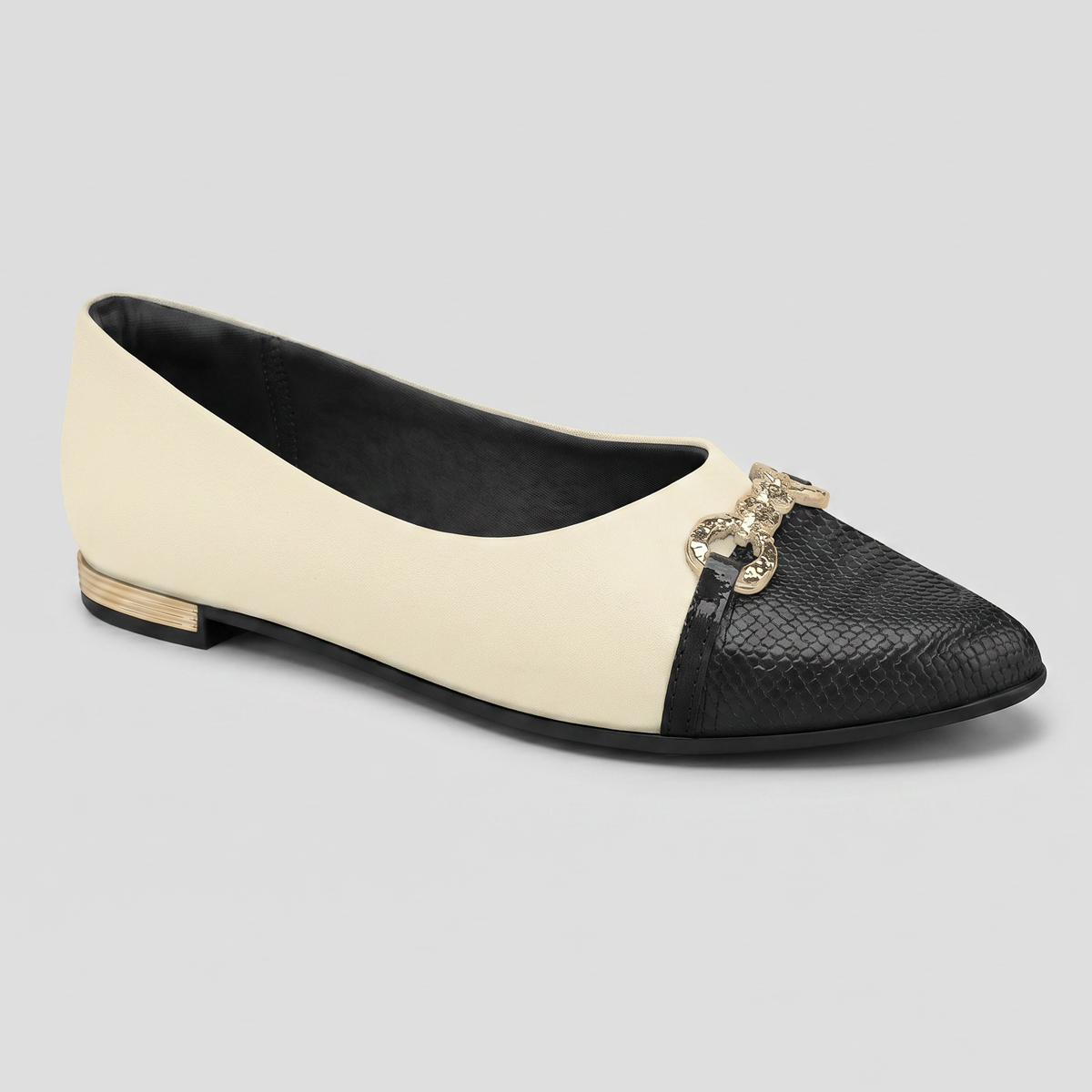 Zapato Mujer Crema/Negro Ana 02 Piccadilly
