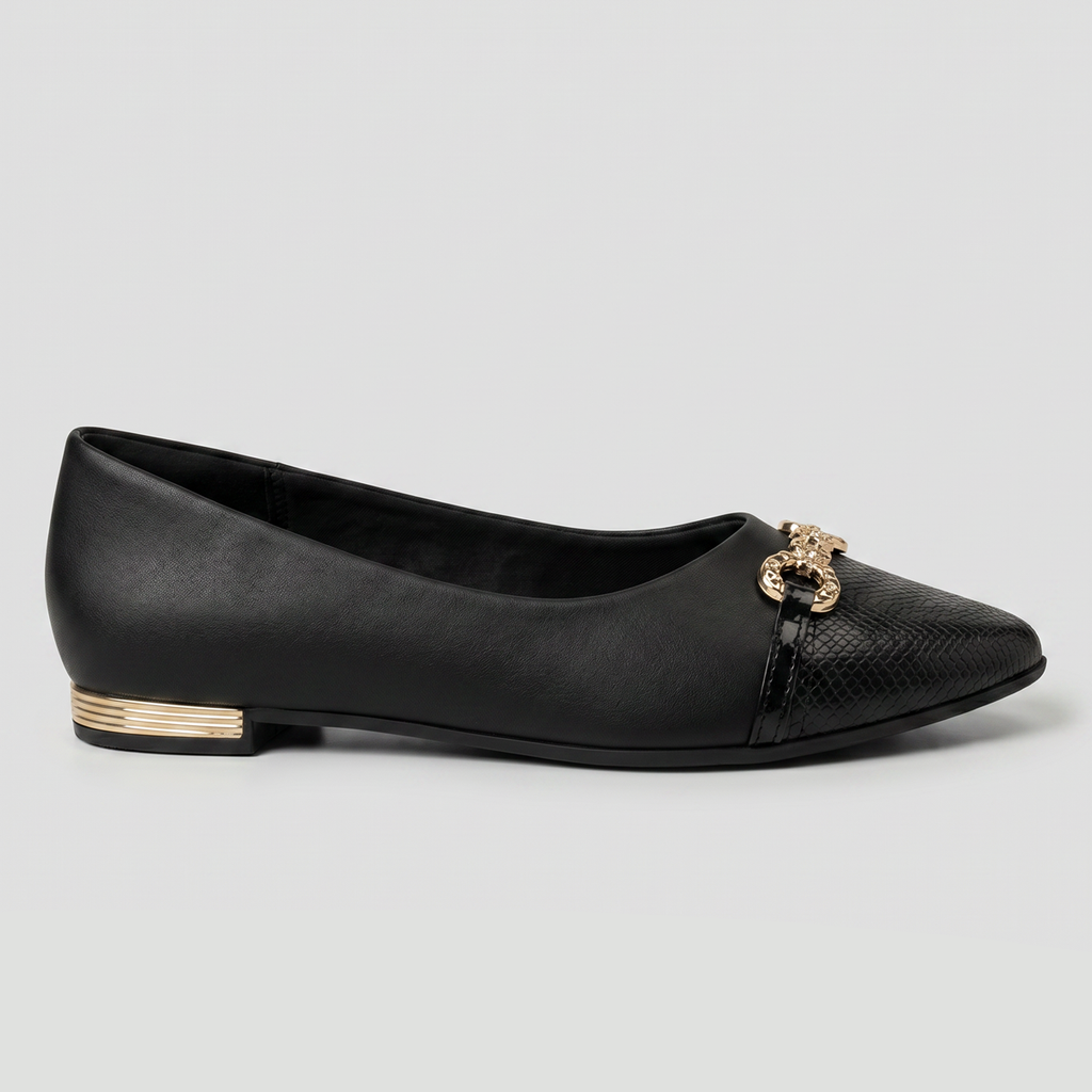 Zapato Mujer Negro/Dorado Ana 02 Piccadilly