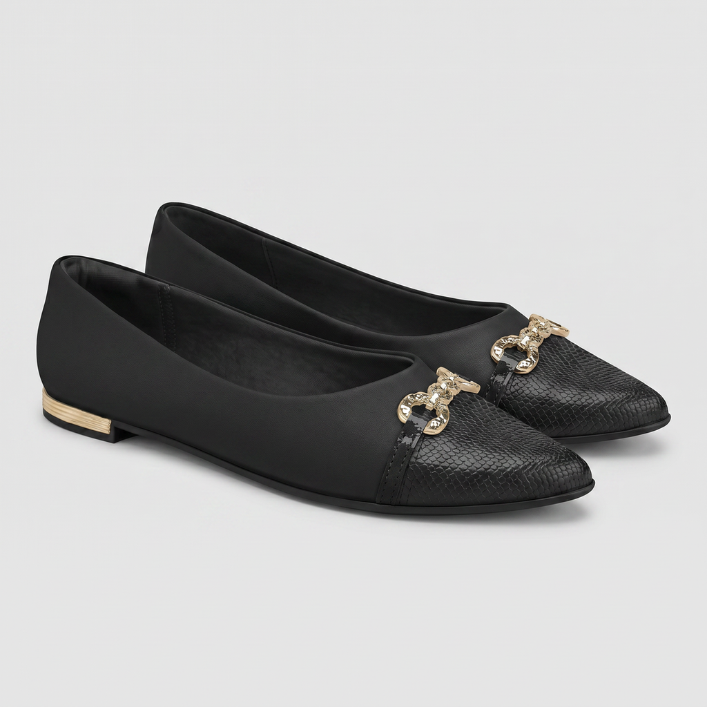 Zapato Mujer Negro/Dorado Ana 02 Piccadilly