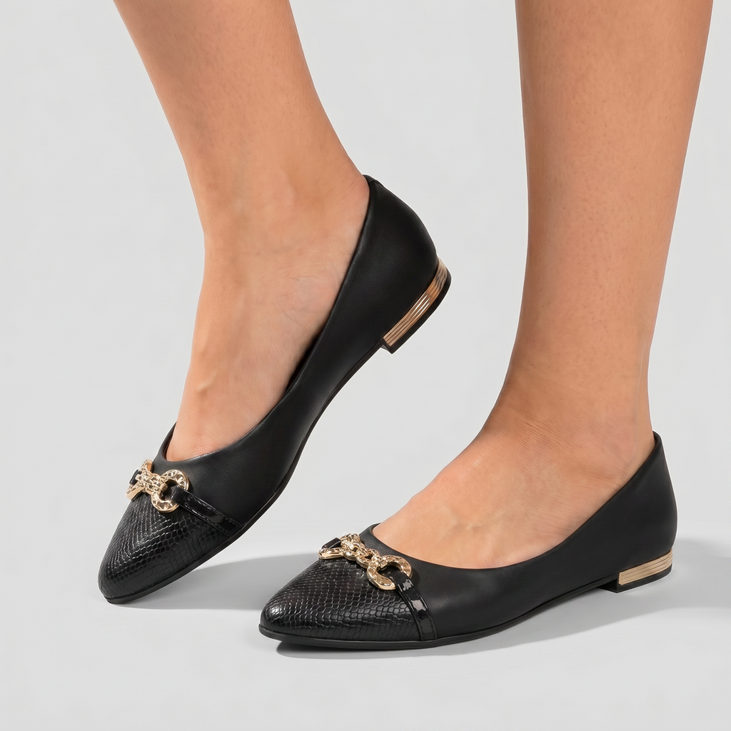 Zapato Mujer Negro/Dorado Ana 02 Piccadilly
