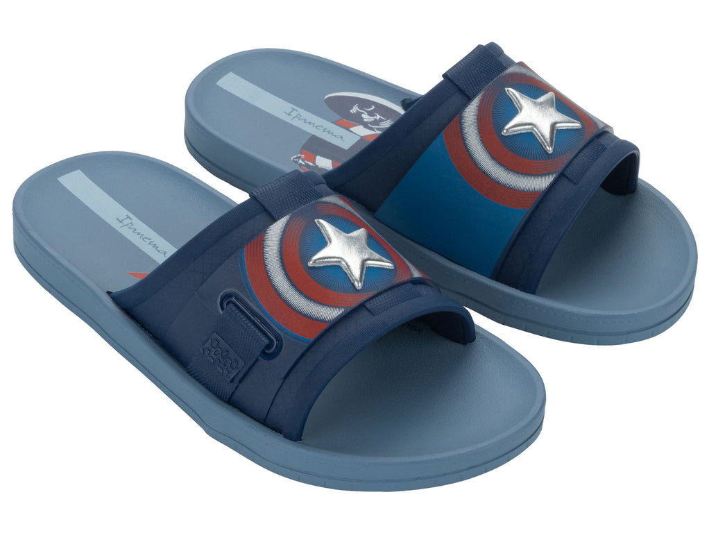 Sandalia Infantil Azul Capitan America Action Ipanema
