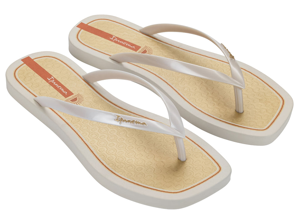 Sandalia Mujer Beige/Dorado Edge Glam Ipanema