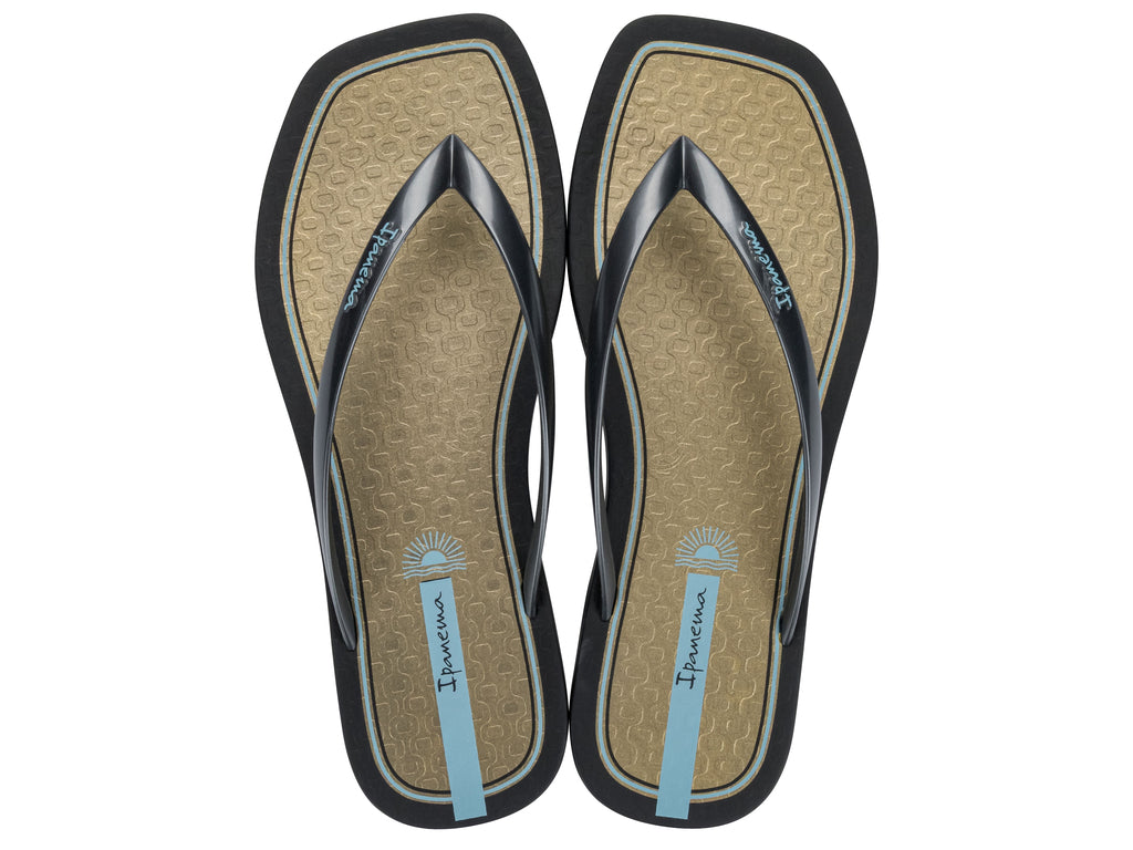 Sandalia Mujer Negro/Dorado Edge Glam Ipanema