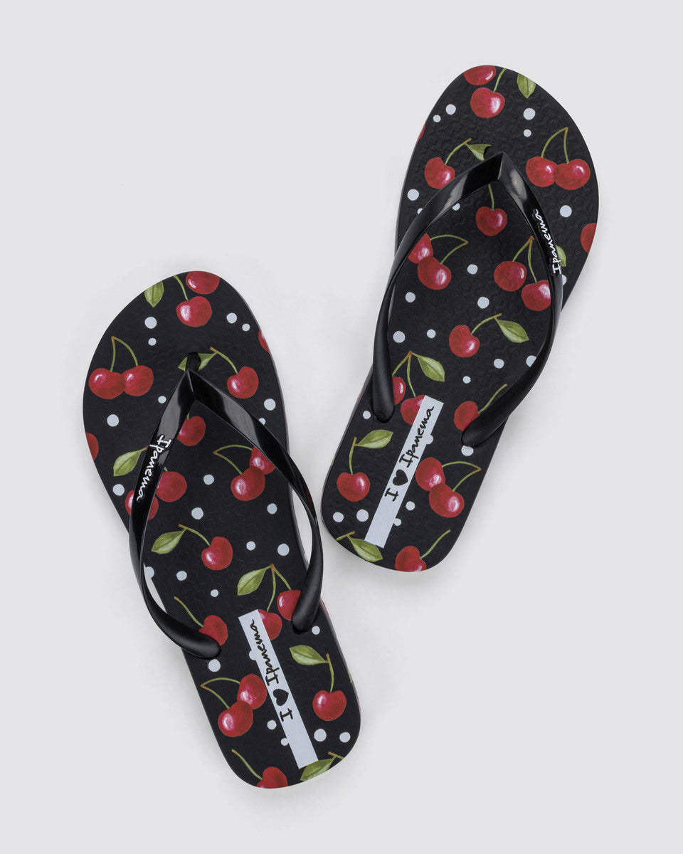 Sandalia Mujer Negro/RojoTrendy Print Ipanema