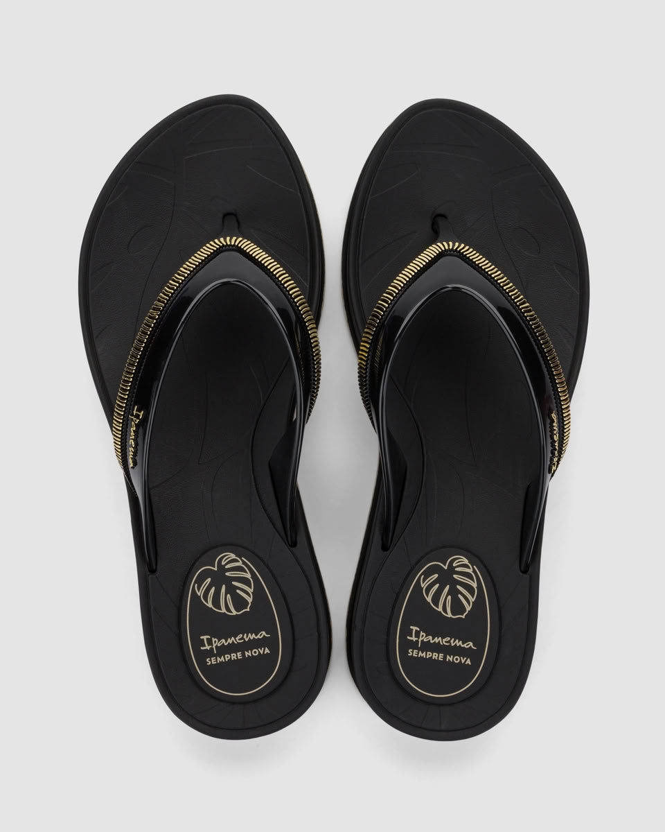 Sandalia Mujer Negro Shine Up Ipanema