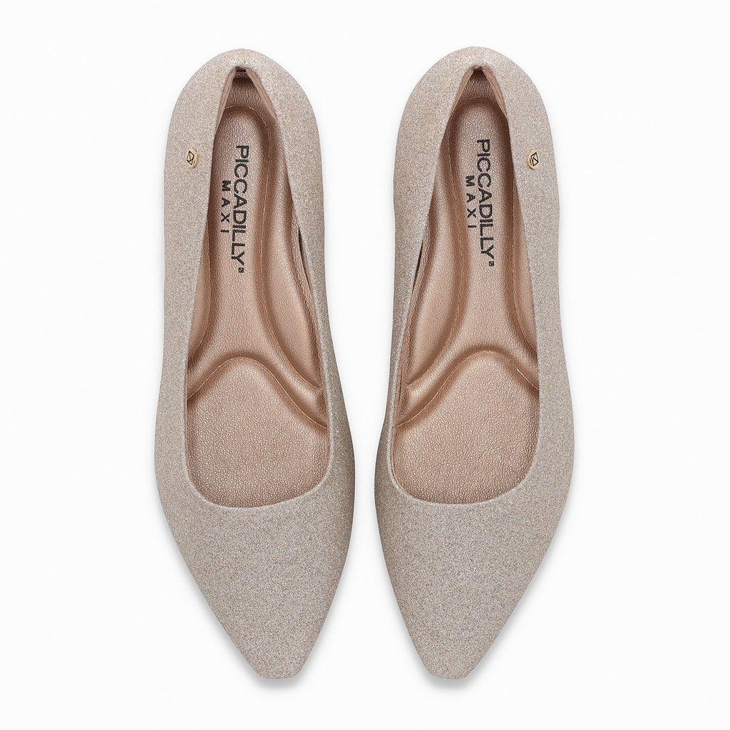 Zapato Mujer Champagne/Glitter Silvia Piccadilly