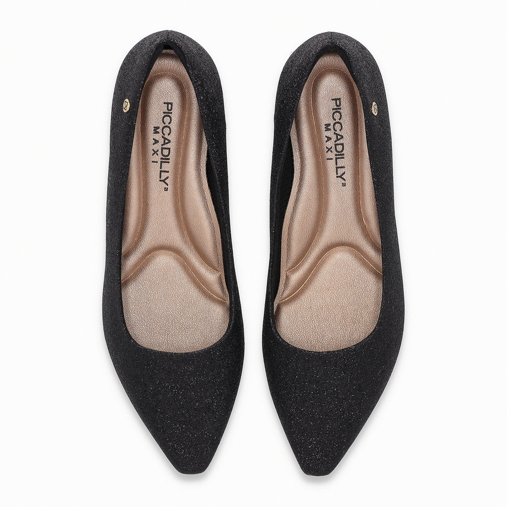 Zapato Mujer Negro/Glitter Silvia Piccadilly