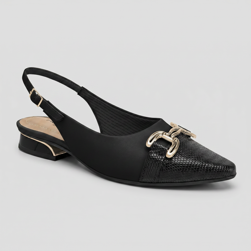 Zapato Mujer Negro/Dorado Silvia 04 Piccadilly