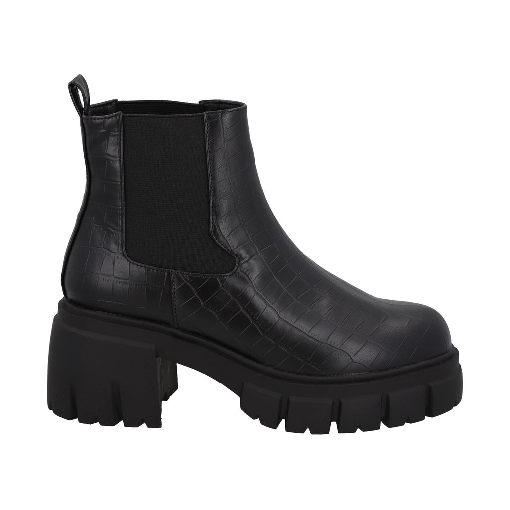 Botin Mujer Negro Plataforma Cecilia Detogni