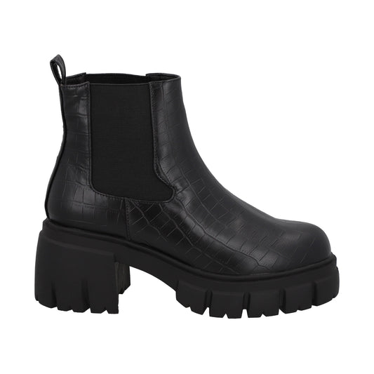 Botin Mujer Negro Plataforma Cecilia Detogni