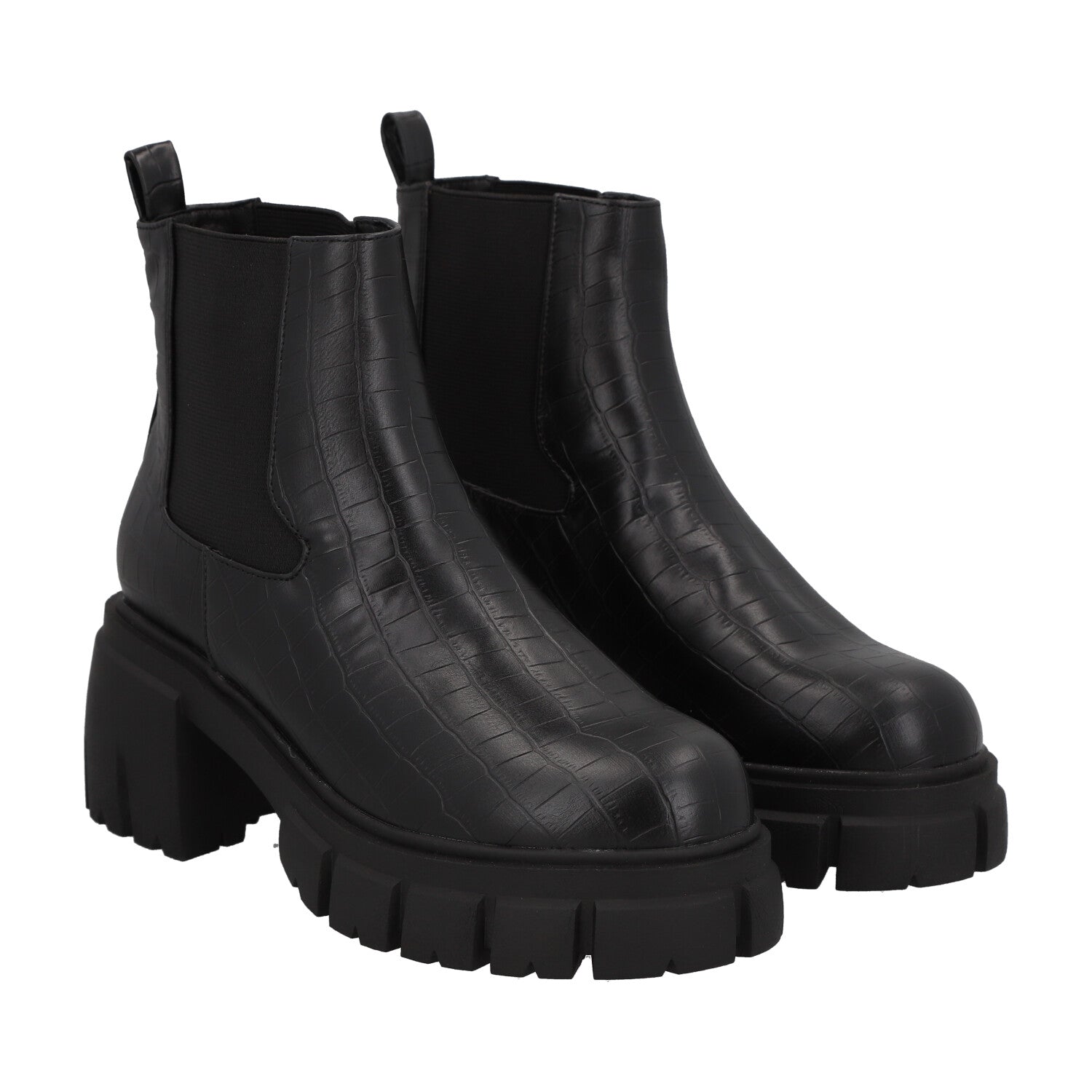 Botin Mujer Negro Plataforma Cecilia Detogni