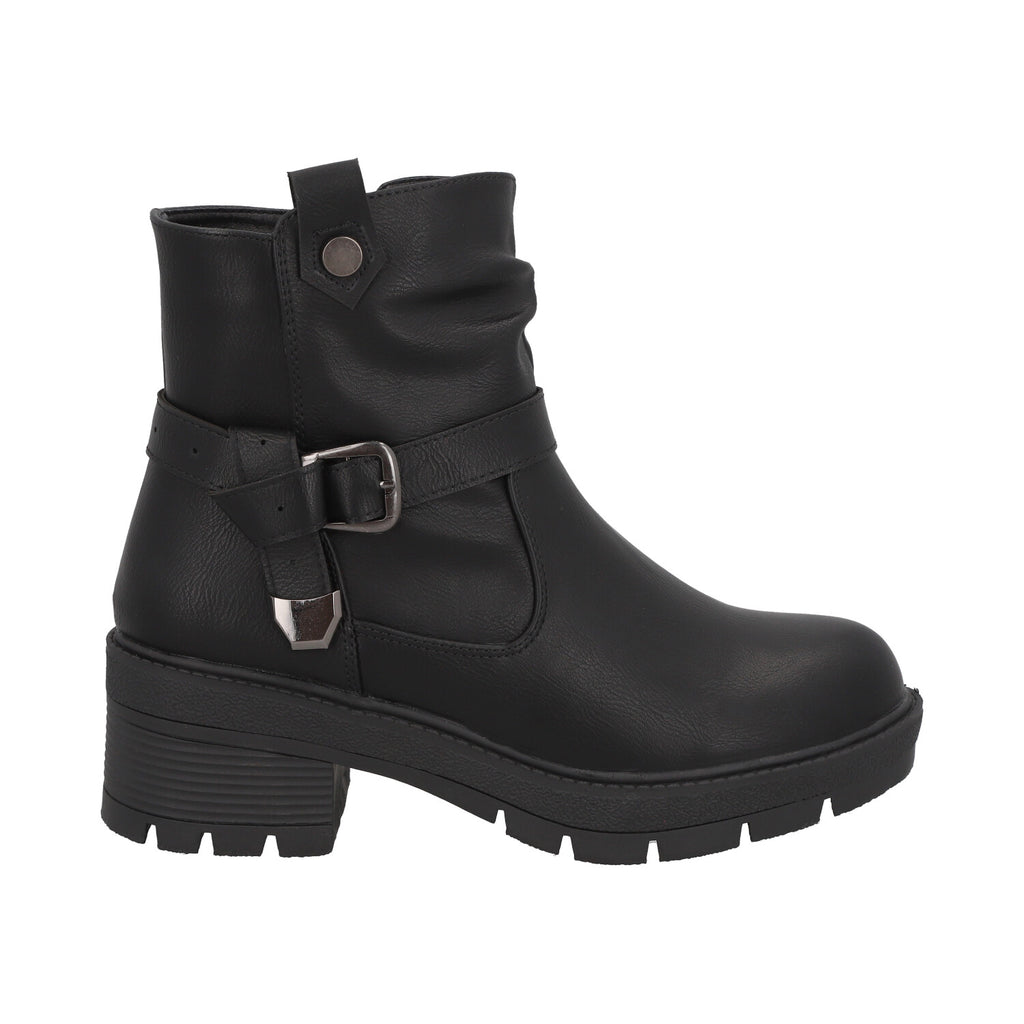 Botin Casual Mujer Negro Plataforma Luz Detogni