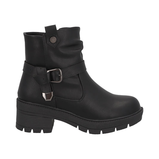 Botin Casual Mujer Negro Plataforma Luz Detogni